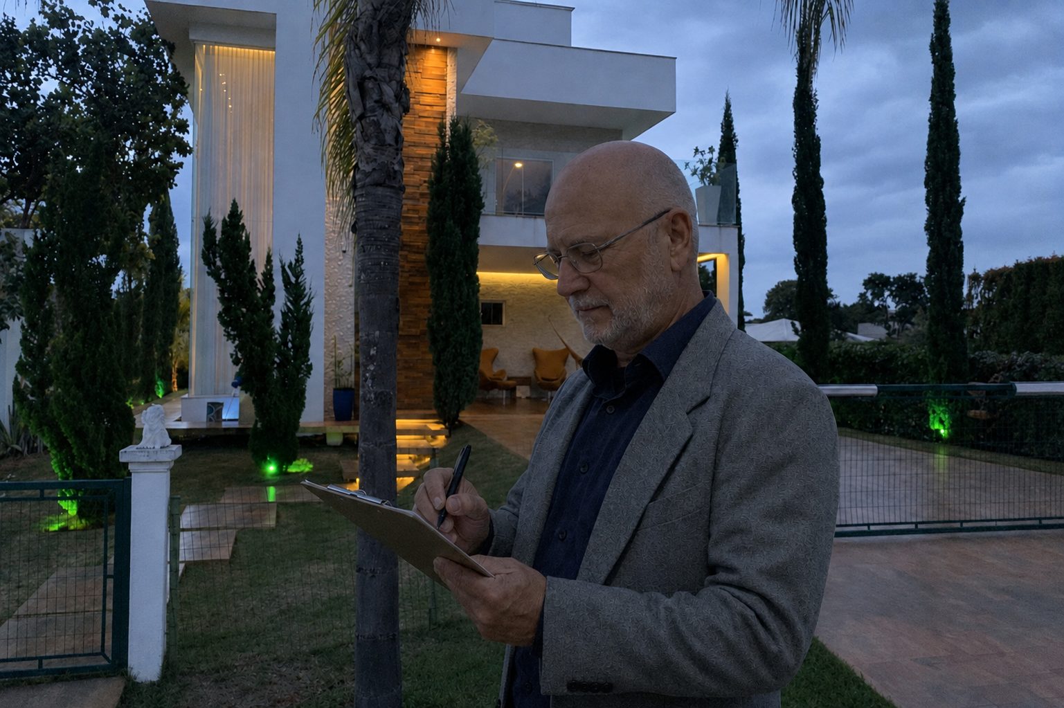 Alair Guimarães em vistoria de imóvel