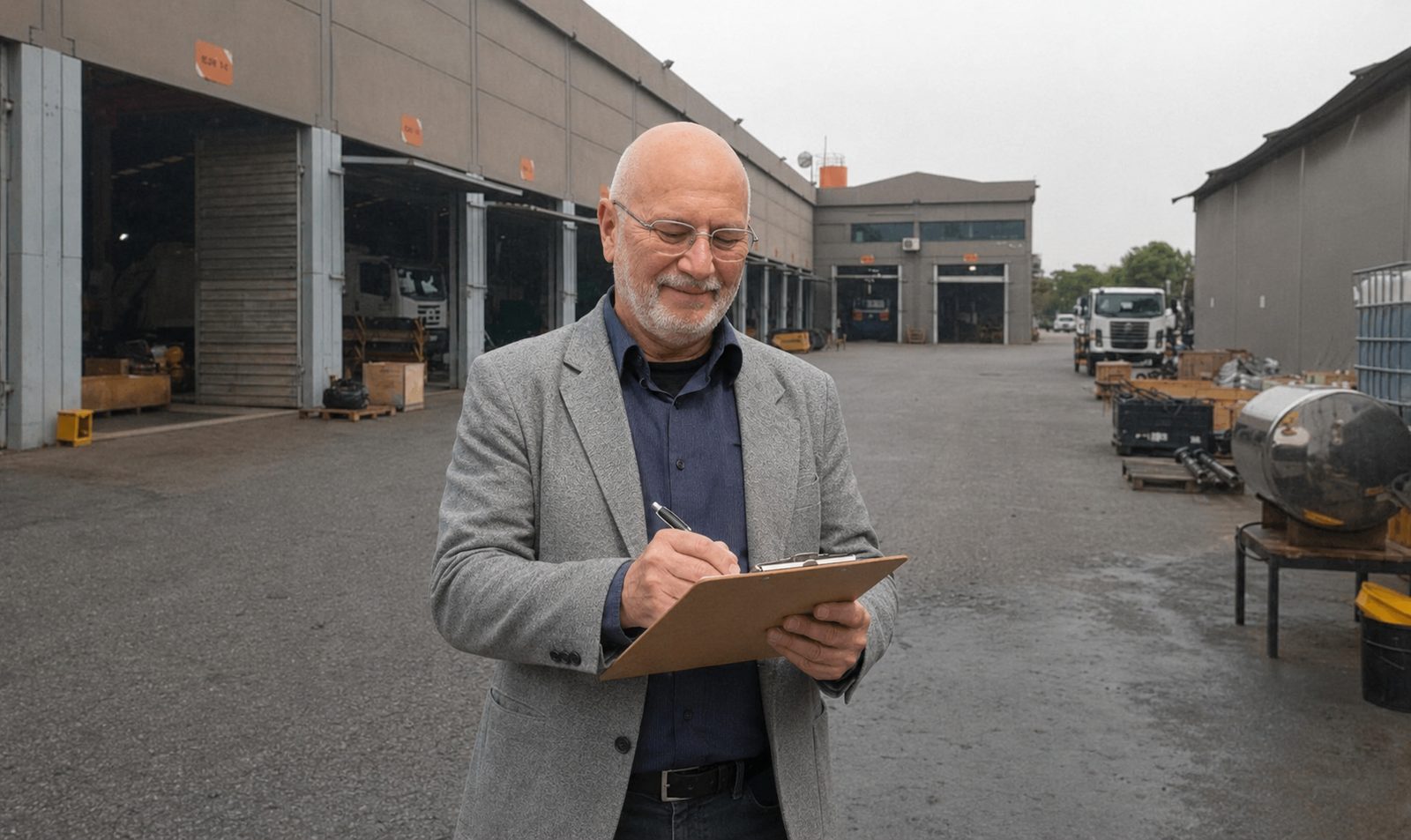 Alair Guimarães em vistoria industrial